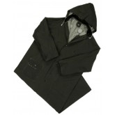 Base35FR Fire Resistant Treated 60" Duster Raincoat - Black, Medium